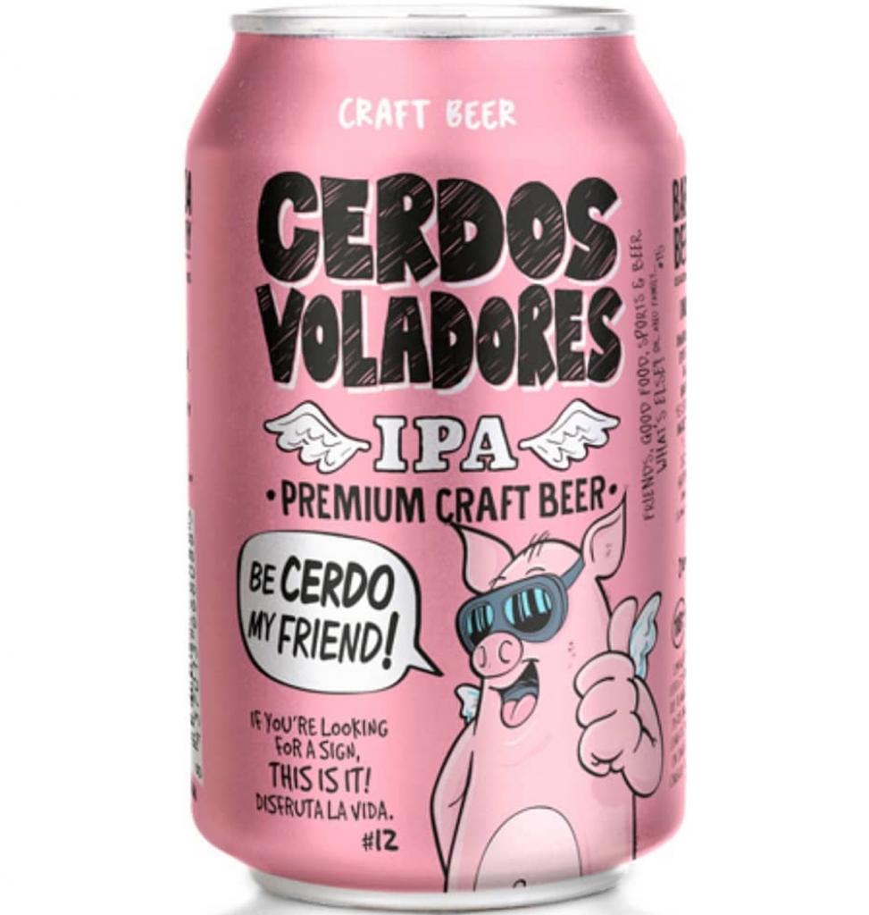 Cerveza Cerdos Voladores lata 330ml